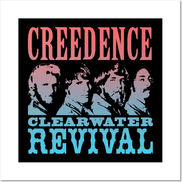 Creedence Clearwater Revival /// Retro Design Wall Art by NumbLinkin